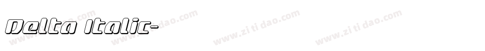 Delta Italic字体转换